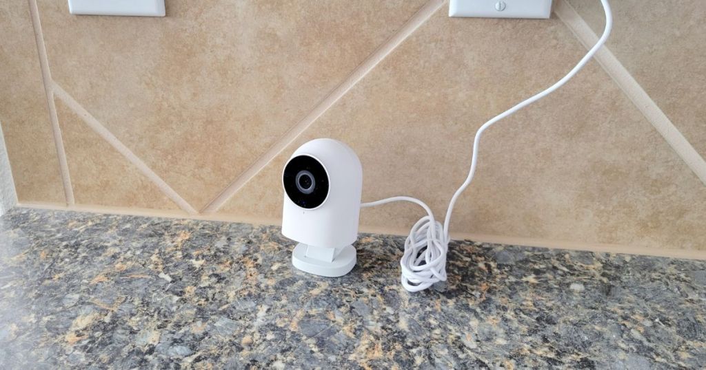 smart camera hub on counter