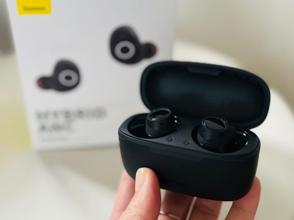 Baseus Earbuds in the charging case