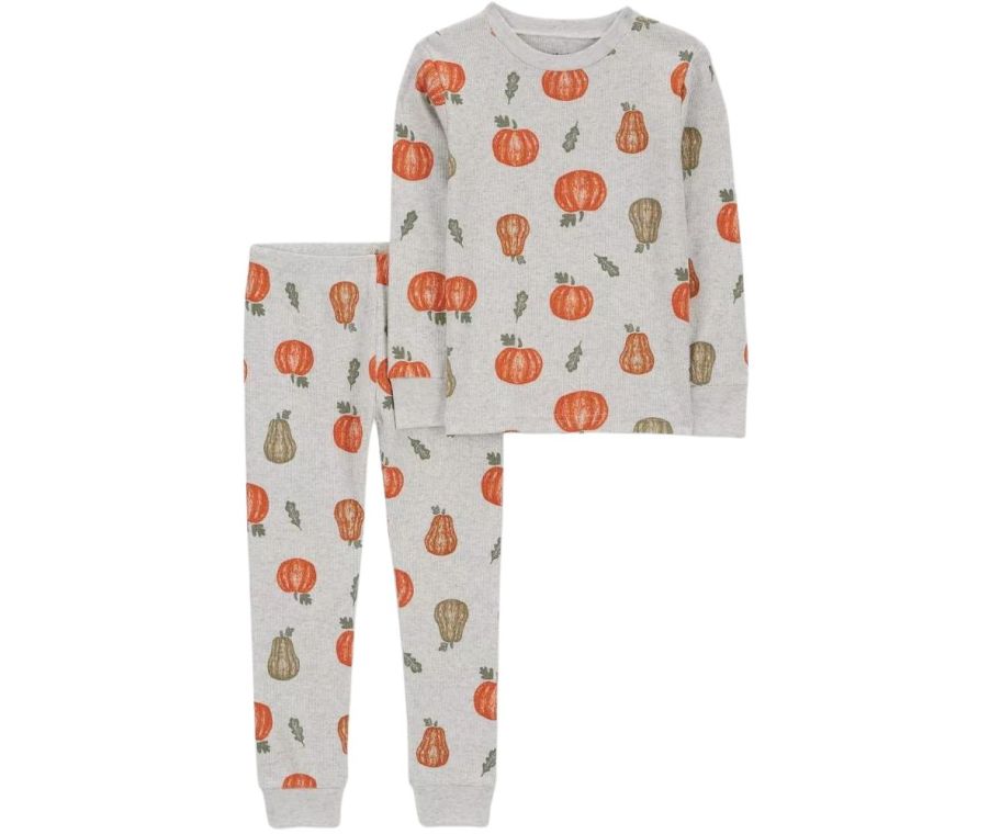 Carter's Just One You Toddler Long Sleeve 2-Piece Pumpkins & Gourds Pajama Set stock photo