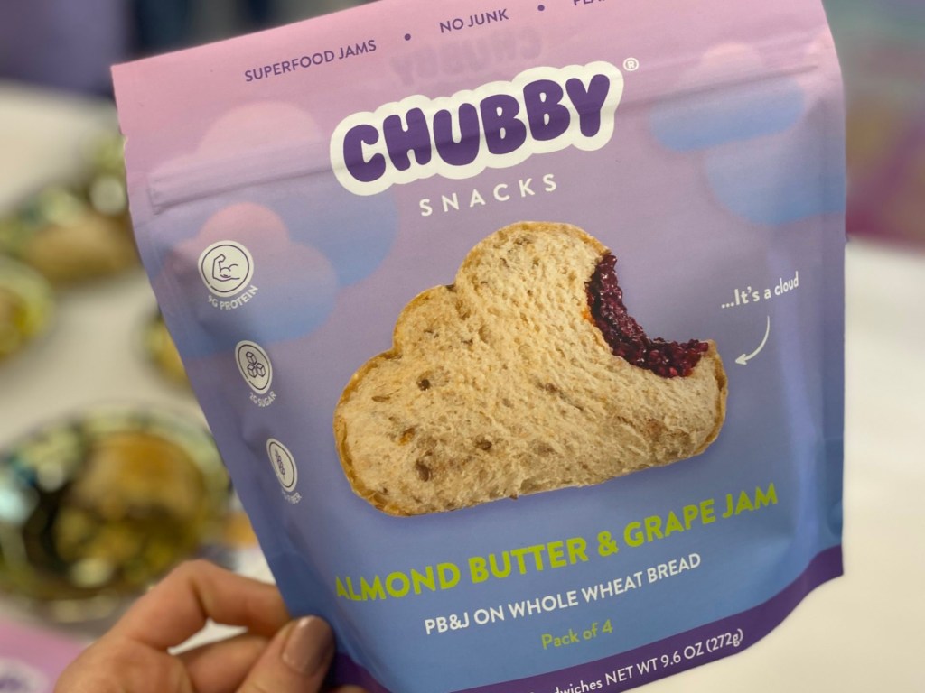 Chubby Snacks Almond Butter & Grape Jam Sandwiches