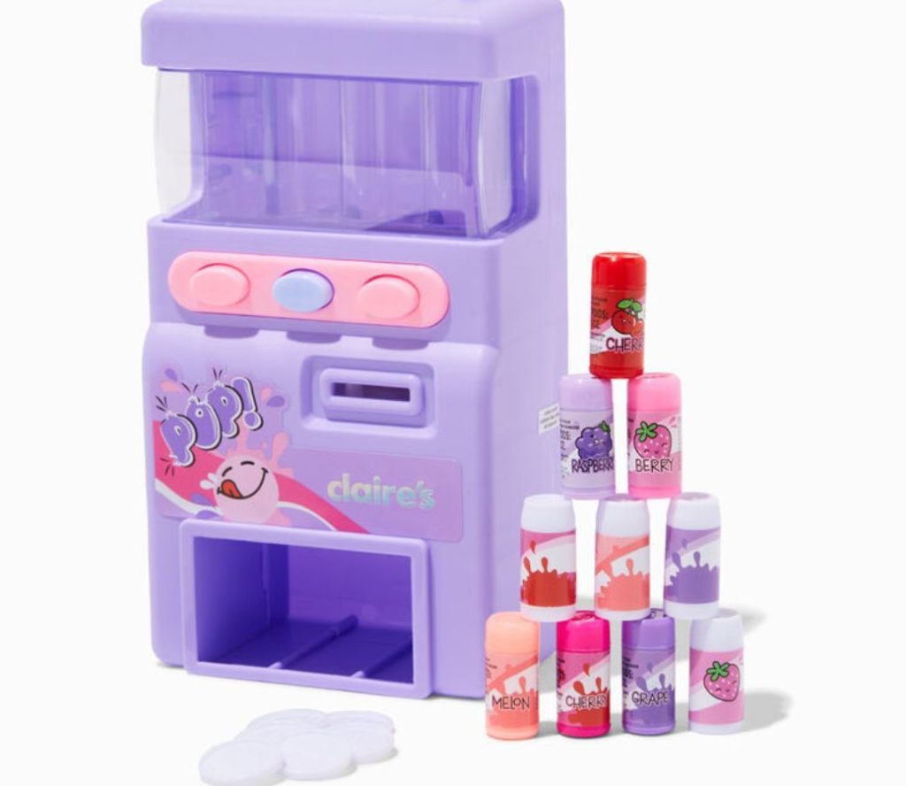 Calire's mini lip balm vending machine