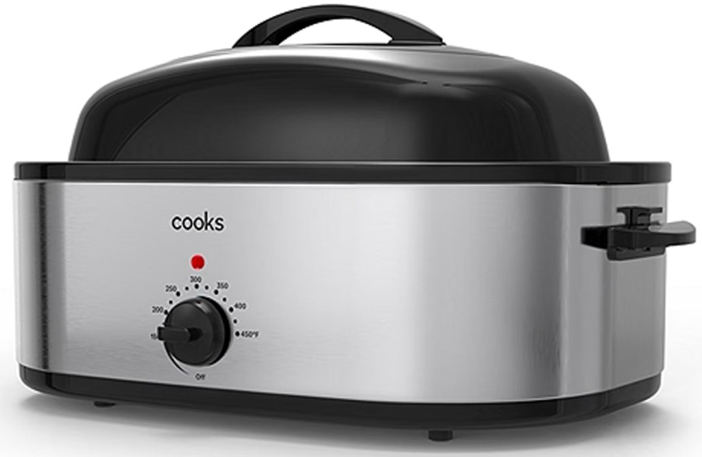 JCP Cooks 6 Quart Stainless Steel Slow Cooker, Brand New/Factory Sealed,  Sil/Blk