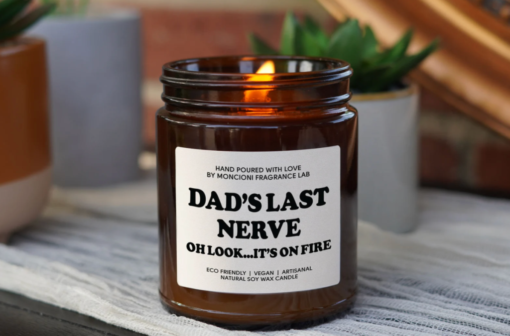 Dads Last Nerve Etsy Candle Gift for him