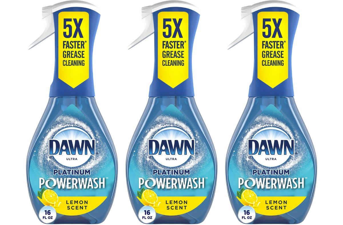 Dawn Platinum Powerwash Dish Spray Lemon Starter Kit stock image