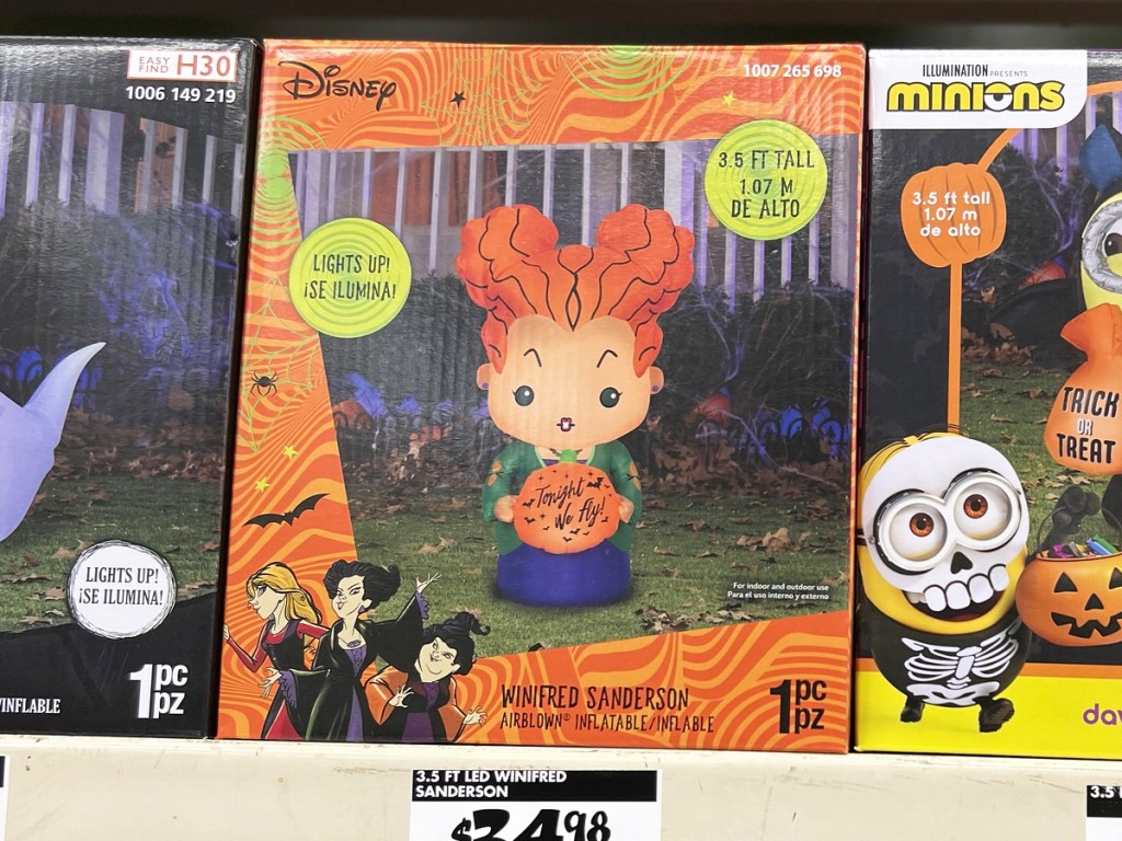 hocus pocus inflatable on store shelf