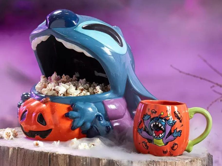 A Disney Stitch Candy Bowl and Mug