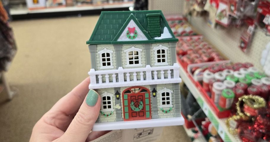 Mini Christmas House from Dollar Tree