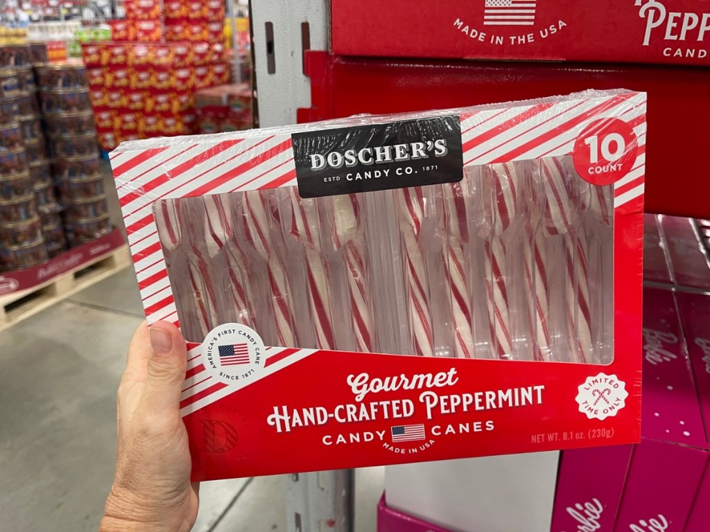 Doscher's Gourmet Hand-Crafted Peppermint Candy Canes 10-Count