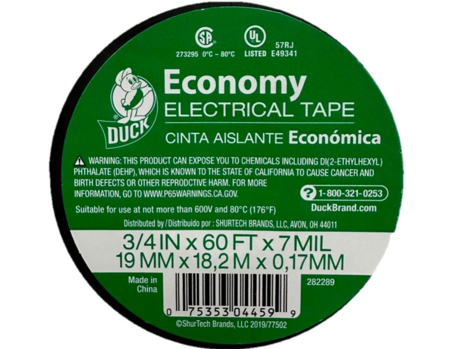 duck brand electrical tape in packaging