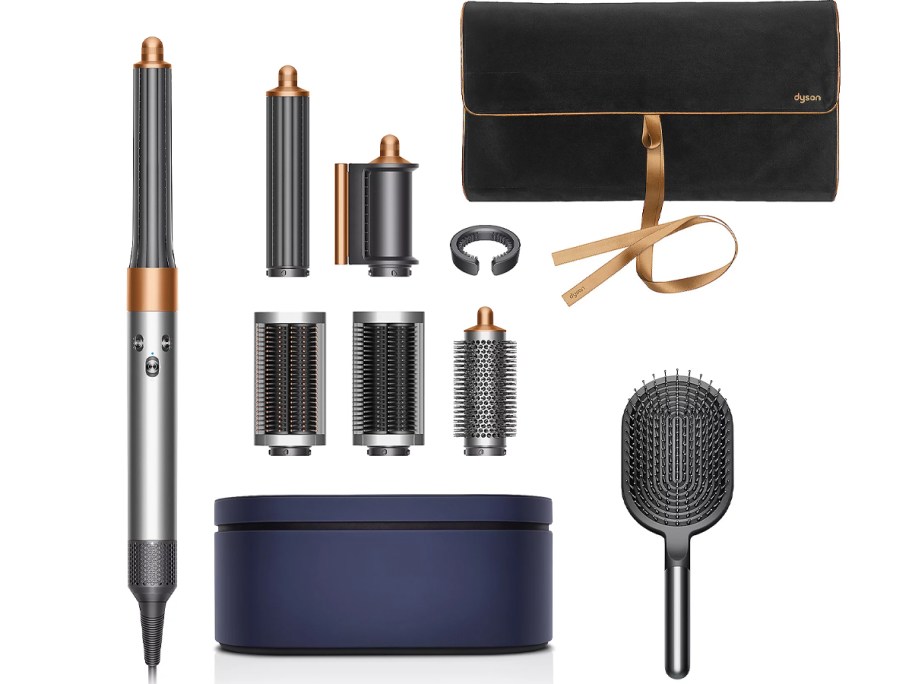 Dyson Complete AirWrap Styler with paddle brush and travel pouch 