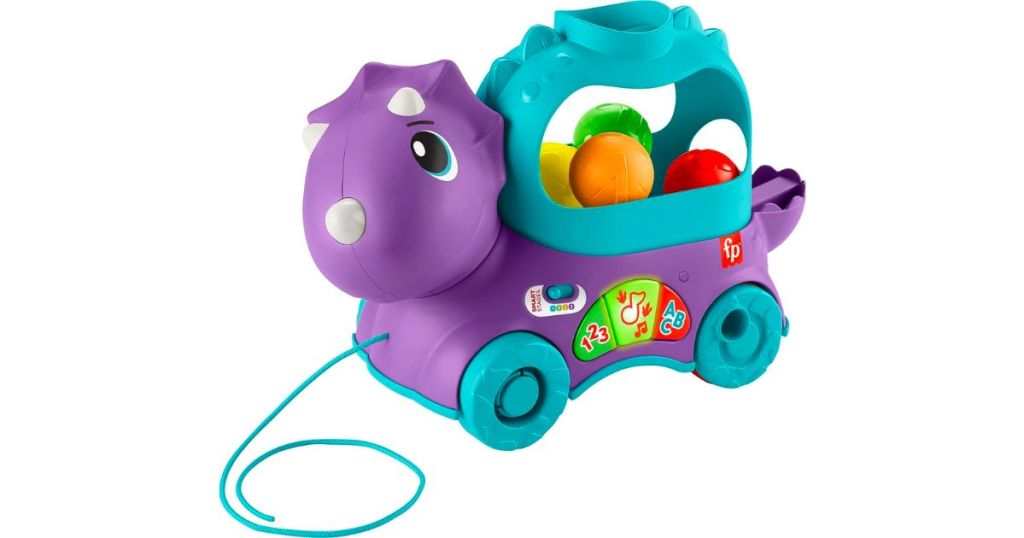 Fisher-Price Poppin Triceratops Dinosaur Pull Along stock image