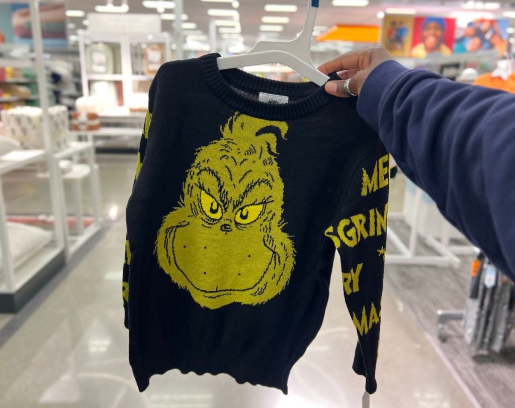 Grinch Printed Pullover Sweater