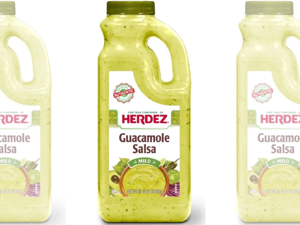 jugs of Herdez Mild Guacamole Salsa