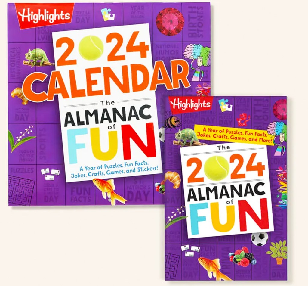 Highlights 2024 Almanac of Fun and matching calendar