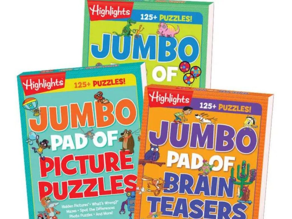 3 Highlights Jumbo Puzzle books