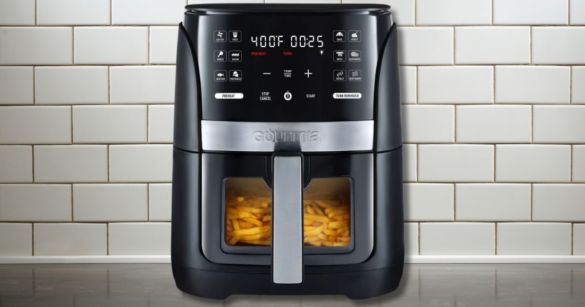 Gourmia 7 Quart Digital Air Fryer, Pre-Set 10 One-Touch Cooking Functions
