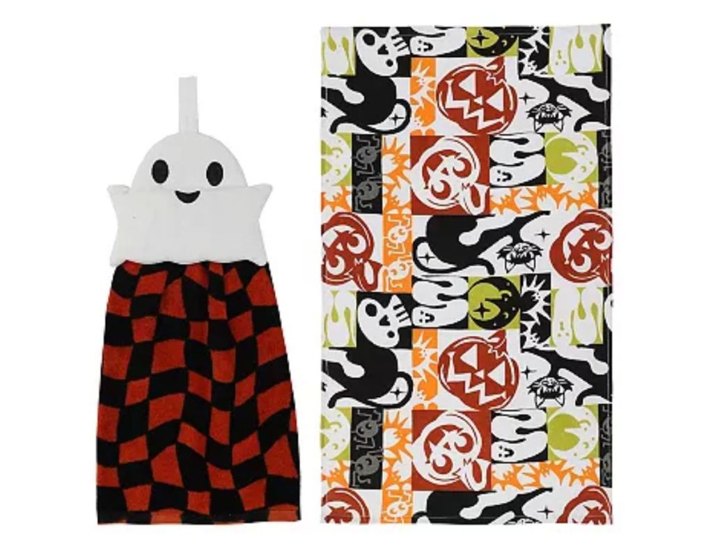 Celebrate Together® 2-Pack Halloween Ghost Tie Top Kitchen Towels
