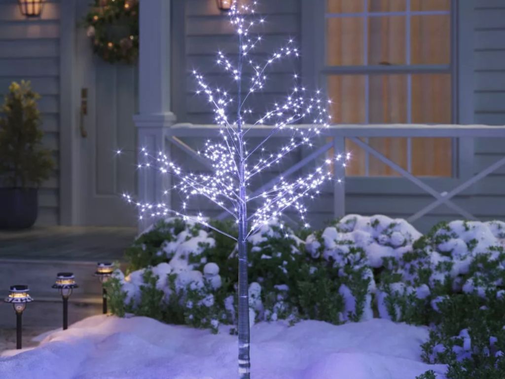 Wondershop 72" LED Silver Twig Tree Christmas Novelty Sculpture Light Pure White 
