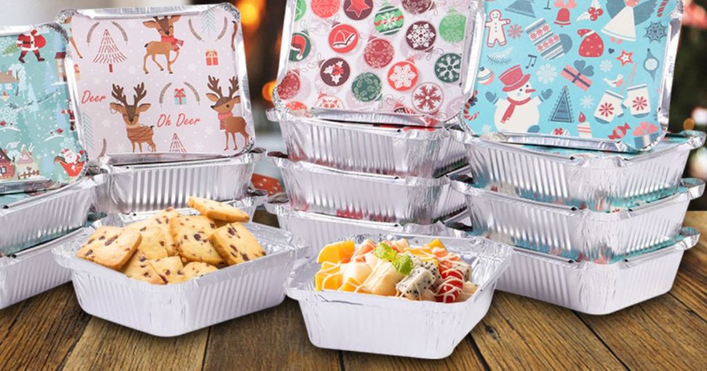 Holiday Theme foil containers