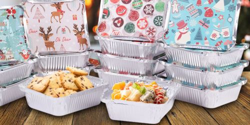 Mini Christmas Aluminum Pans w/ Lids 50-Pack Only $18 Shipped for Prime Members (36¢ Each!)