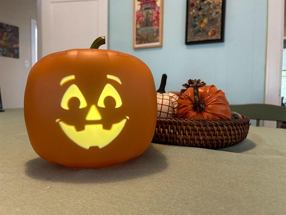 Jabberin' Jack Talking & Animated Pumpkin on a table