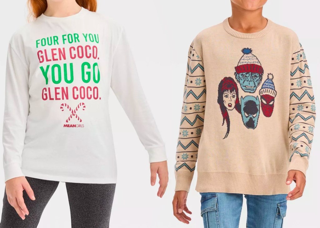Mean Girls and Marvel Kids Christmas Clothes at Target 