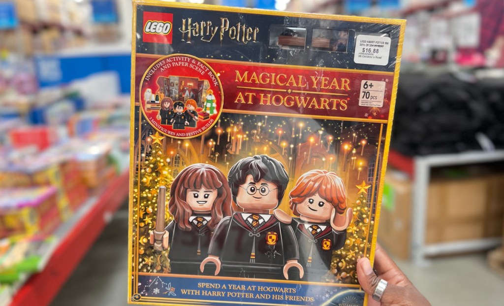 LEGO Harry Potter book in womans hand