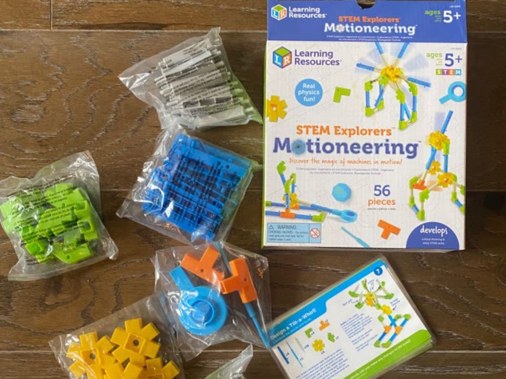 Learning Resources STEM Explorers Motioneering box on a table