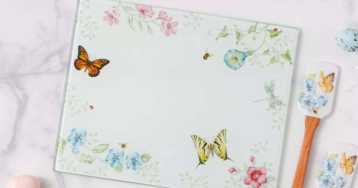 Lenox Butterfly Meadow Large Glass Cutting Board