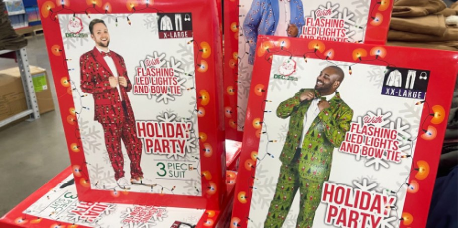 Men’s Christmas Suits Just $29.94 on SamsClub.com (Includes Flashing LED Lights & Bowtie!)