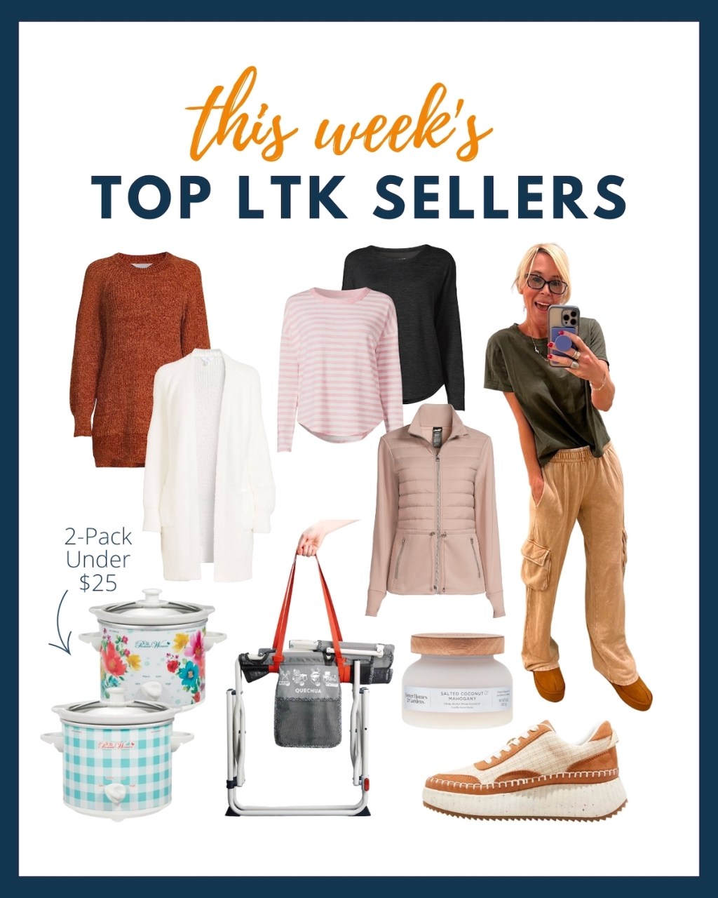Graphic collage of this weeks top LTK sellers 