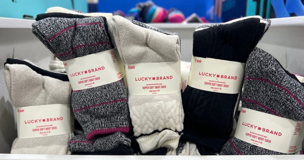 Lucky Brand Super Soft Boot Socks 6-Pack Only $6.99 at Costco | Hip2Save