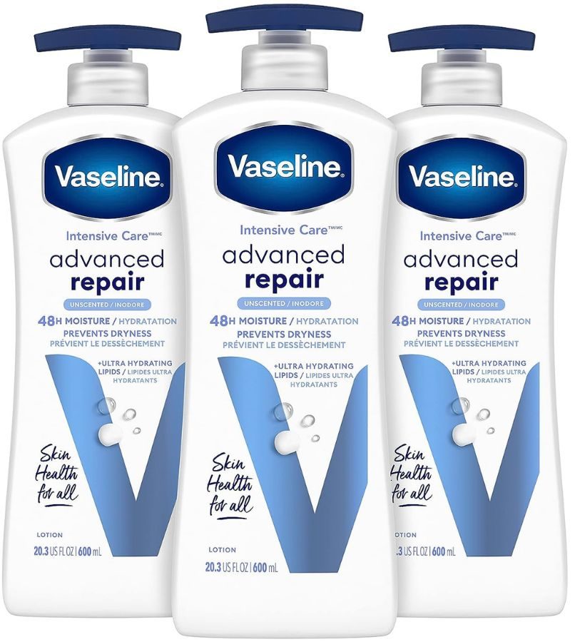 3 bottles of vaseline intensive lotion