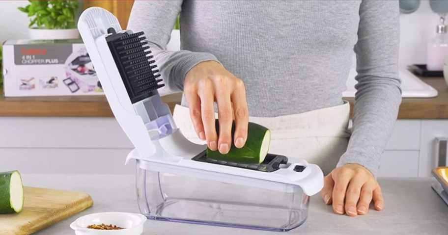 Mueller Pro-Series 10-in-1 Vegetable Slicer, Chopper, & Dicer with Container