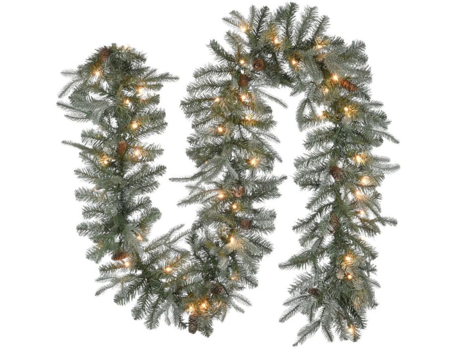 9ft artificial christmas garland stock image