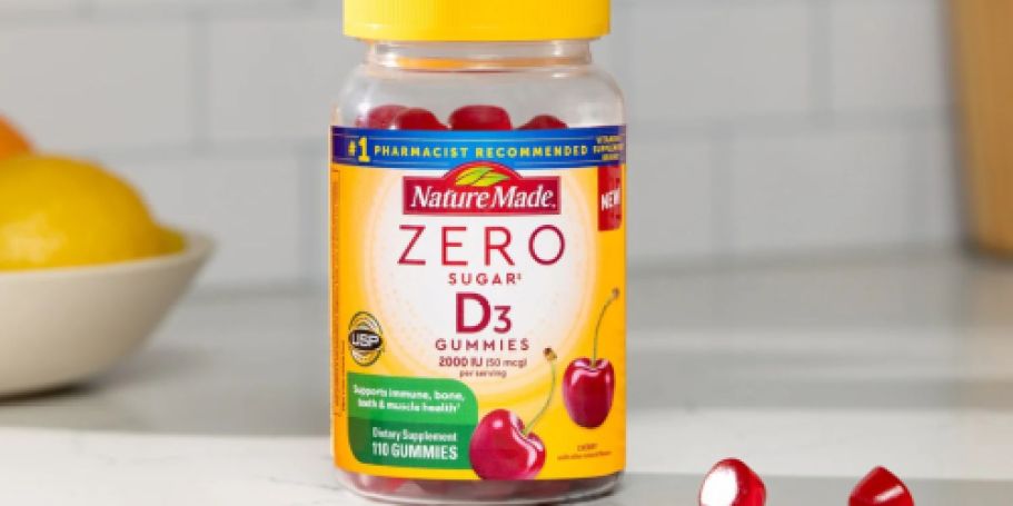 Nature Made Zero Sugar Vitamin D3 Gummies 110-Count Only $6.86 Shipped on Amazon (Reg. $19)