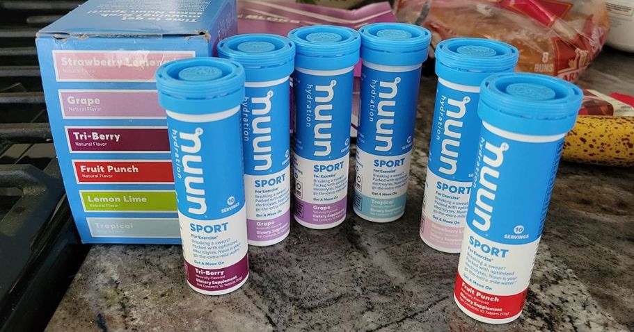 Nuun Sport Electrolyte Tablets 6-Count Variety Pack Just $13 on Amazon (Reg. $45)