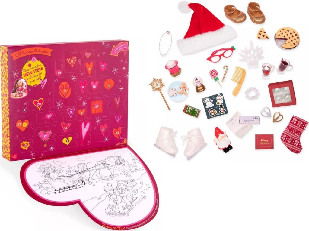 An Our Generation Kids Advent Calendar with accessories for 18" dolls