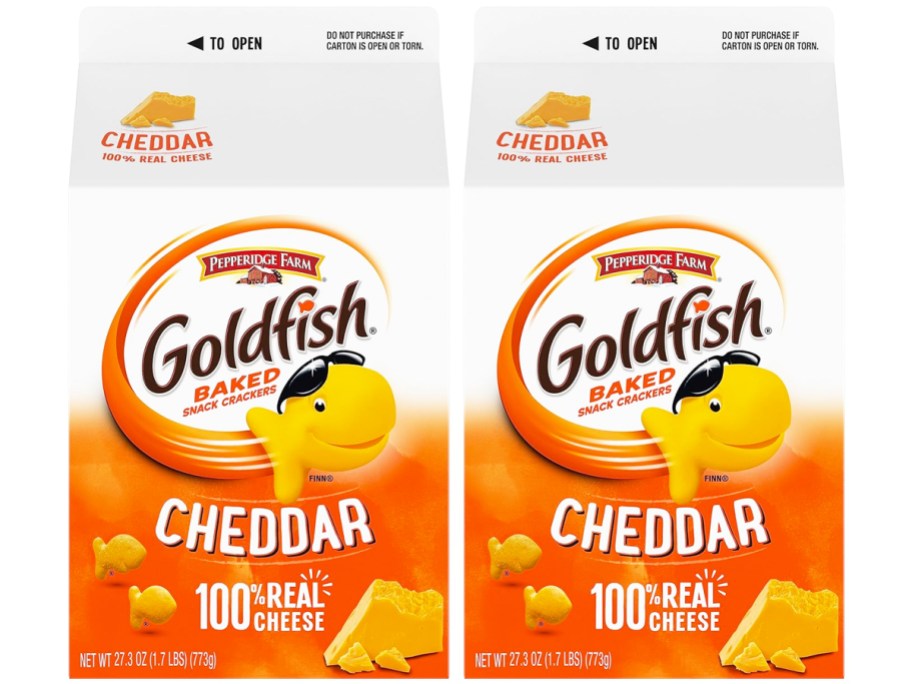 Pepperidge Farm Goldfish Cheddar Crackers 27.3oz Carton 2-Pack