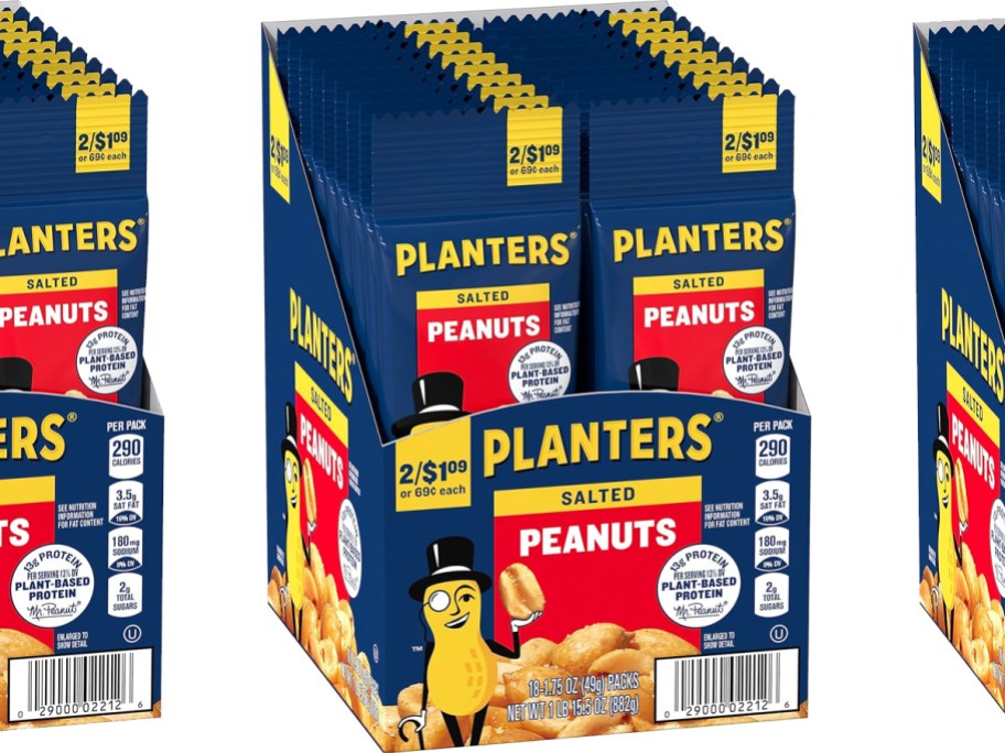 Planters Salted Peanuts 1.75oz Bags 18-Pack