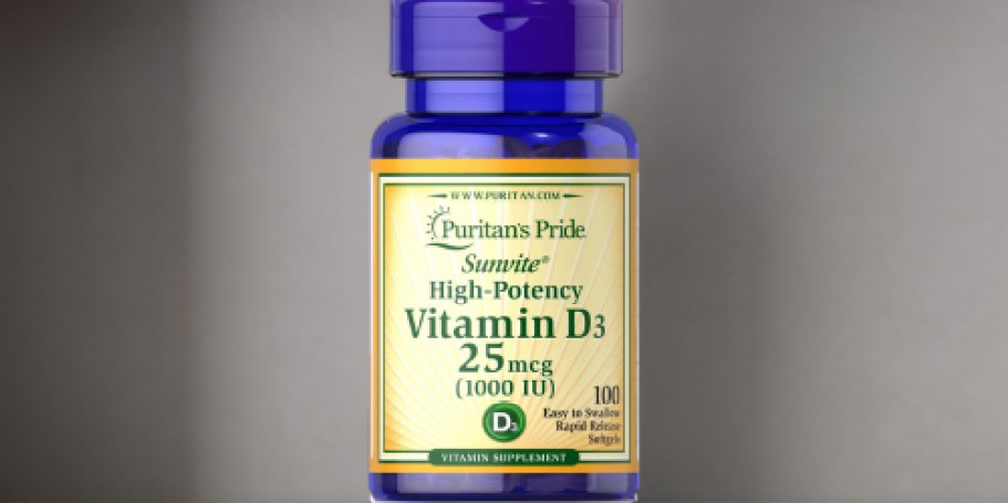 Puritan’s Pride Vitamin D3 100-Count UNDER $2 Shipped on Amazon