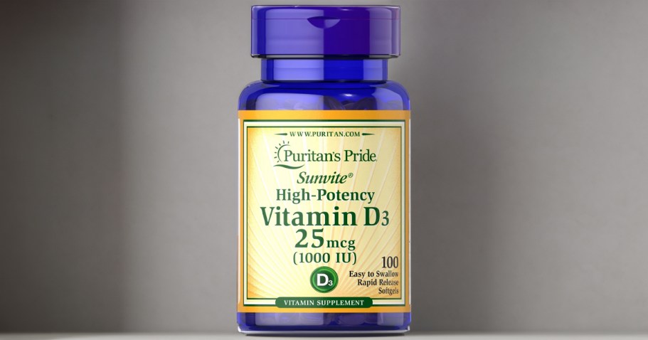 Puritan’s Pride Vitamin D3 100-Count UNDER $2 Shipped on Amazon