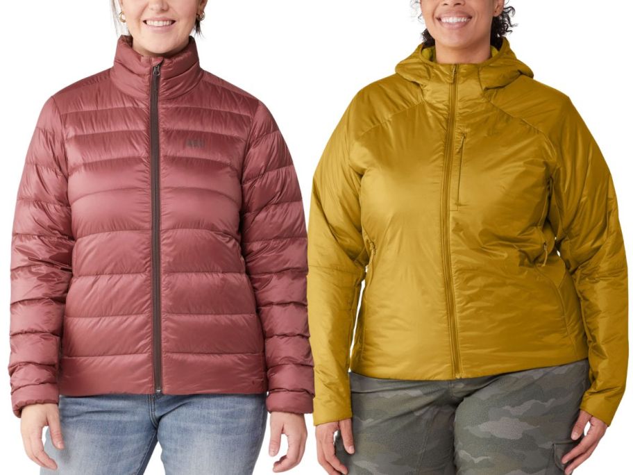 2 women wearing REI jackets