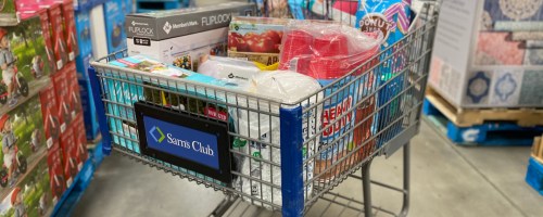 Sam's Club shopping cart full