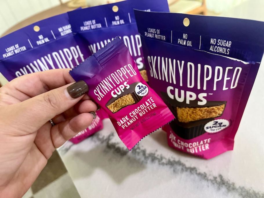 SkinnyDipped Peanut Butter Cups 4-Pack Just $15.99 on Amazon ($4 Per Bag!)
