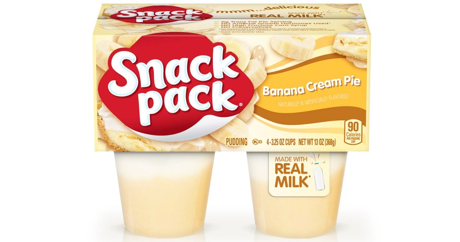 4-count set of Snack Pack Puddings in Banana Cream Pie flavor
