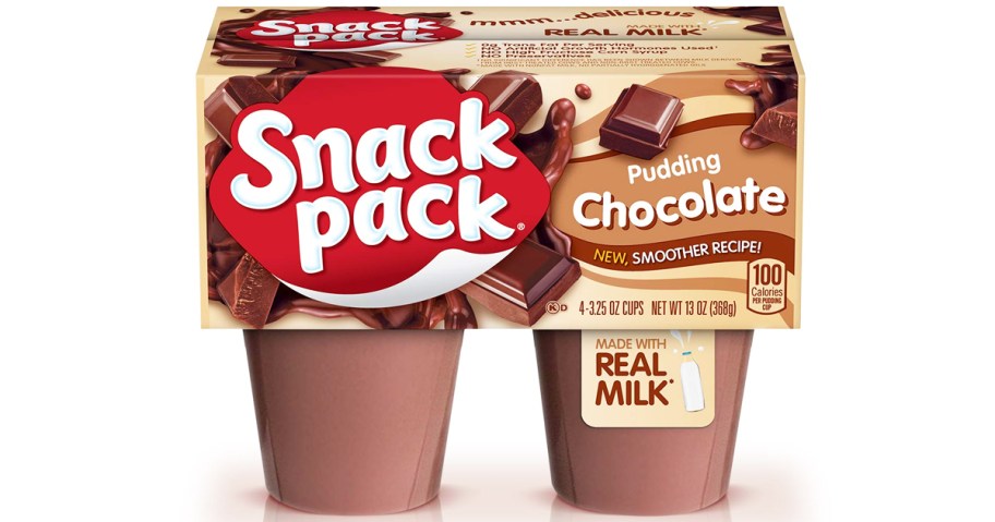 4-count set of Snack Pack Puddings in chocolate flavor
