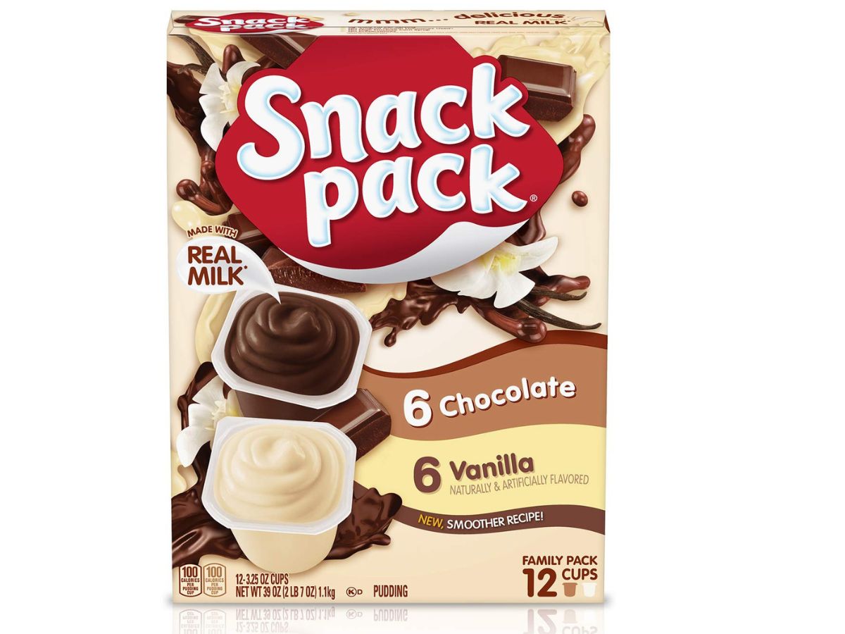 snack pack chocolate and vanilla 12 pack