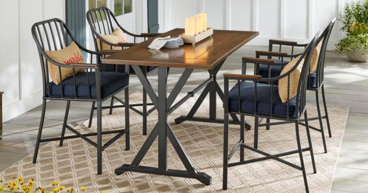 7 piece farmhouse dining set home depot hot sale