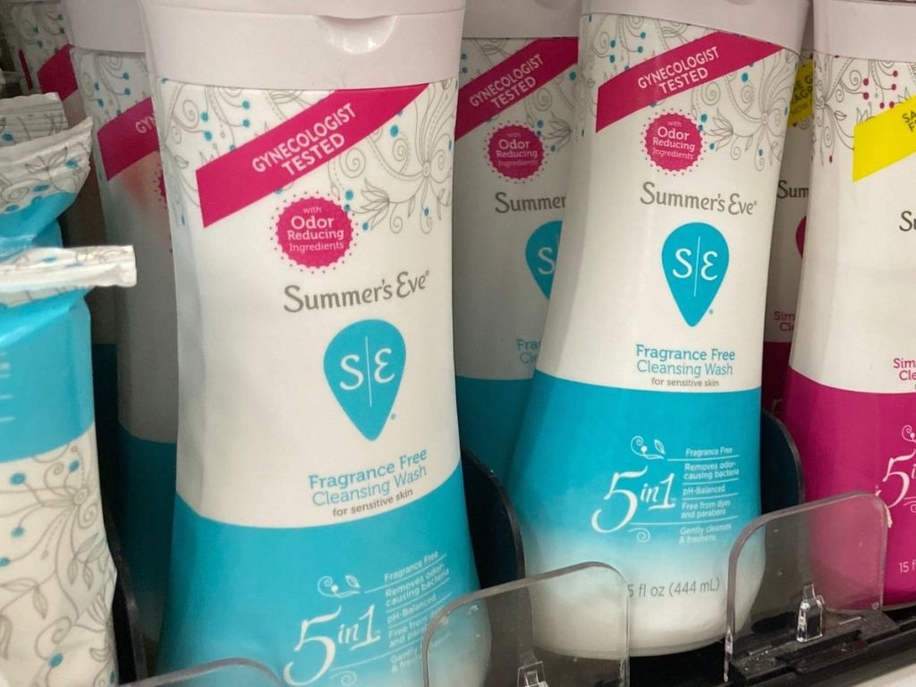 Bottles of Summers Eve Fragrance Free Body Wash